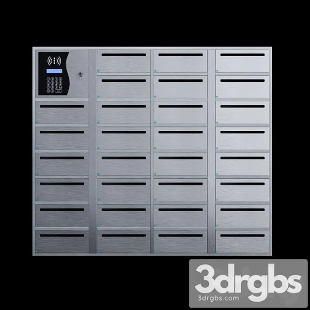 Electronic Mailboxes With Smartbox System Custom Made 3D Model Download Electronic Mailboxes With Smartbox System Custom Made 3D Model Download