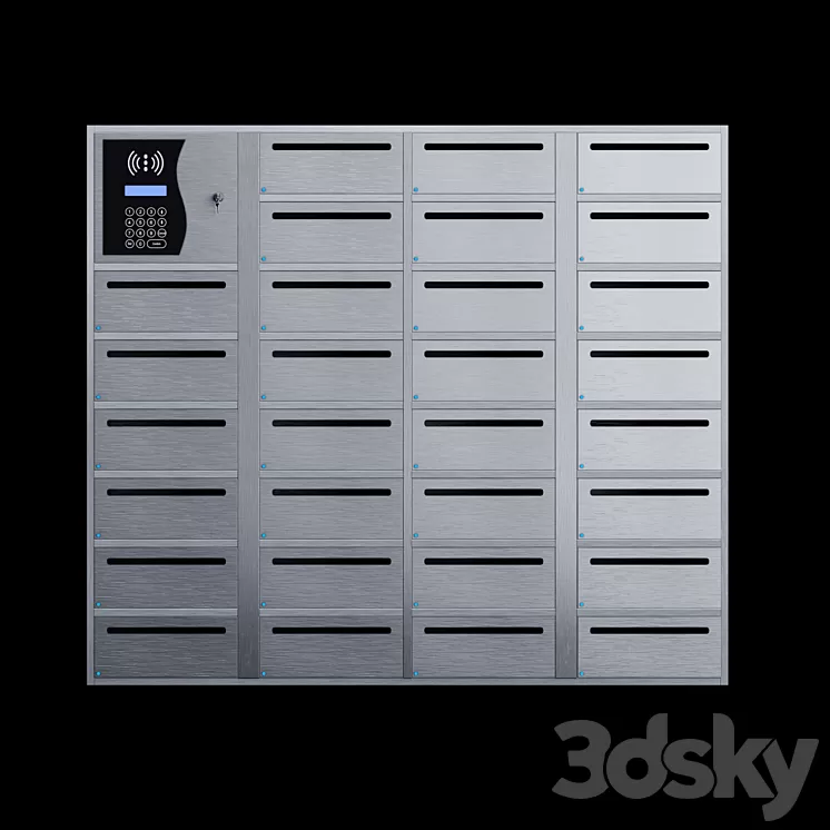 Electronic mailboxes with the Smartbox system (custom-made) 3D Model Electronic mailboxes with the Smartbox system (custom-made) 3D Model