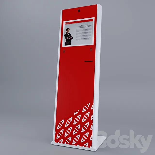 Electronic queue 3D Model Electronic queue 3D Model