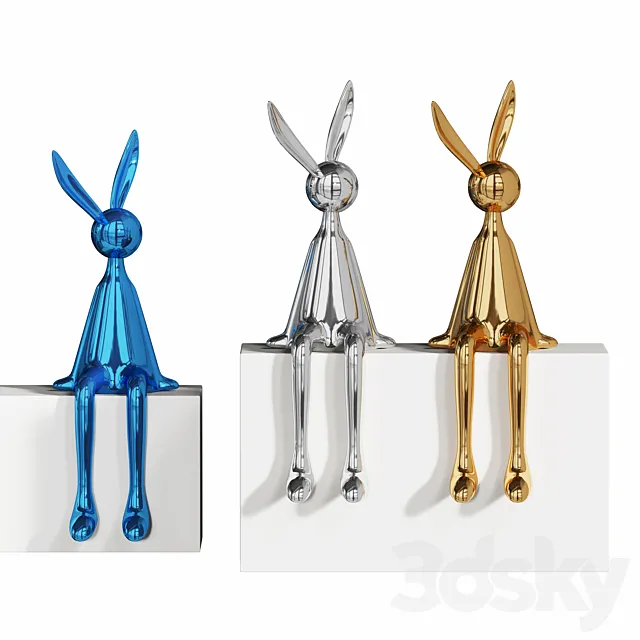 Electroplated Rabbit Decor 3D Model