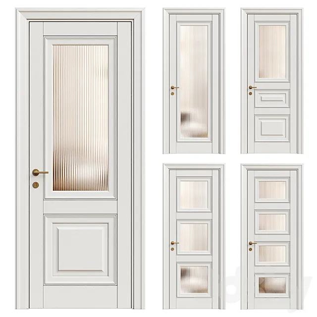 Elegant classic door – interior door 240 3D Model