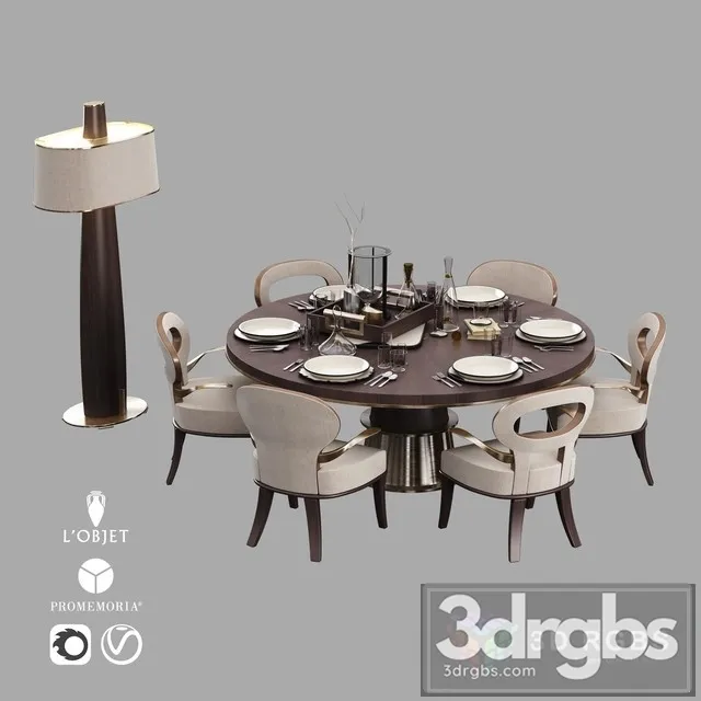 Elegant Round Dining Table 02 3D Model Download Elegant Round Dining Table 02 3D Model Download