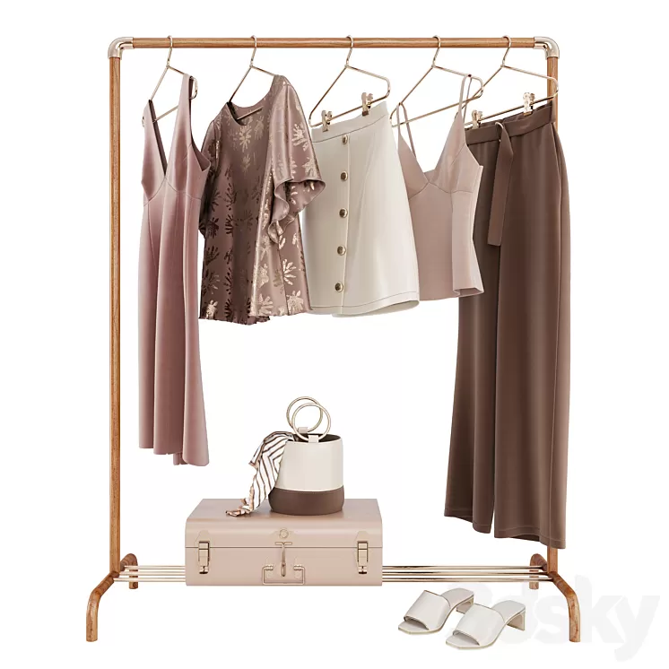 Elegant Woman Clothes Set 04 3D Model Elegant Woman Clothes Set 04 3D Model