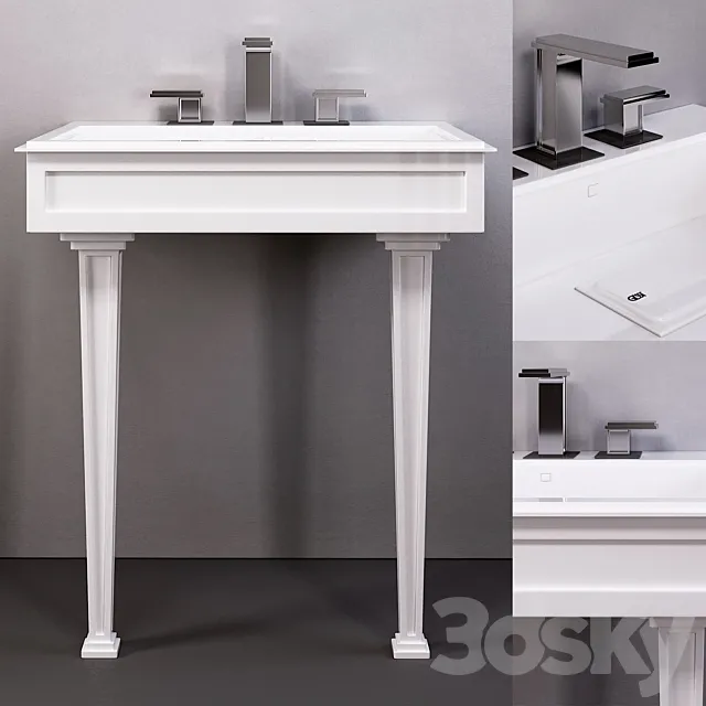 Eleganza 70 Console Basin by Gessi 3D Model