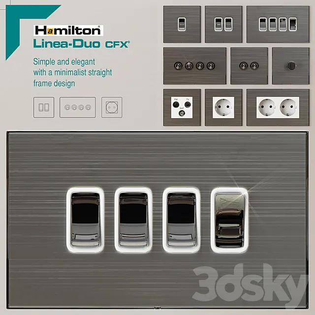 Elekrofurnitrua – Hamilton – Linea-Duo CFX 3D Model Elekrofurnitrua – Hamilton – Linea-Duo CFX 3D Model
