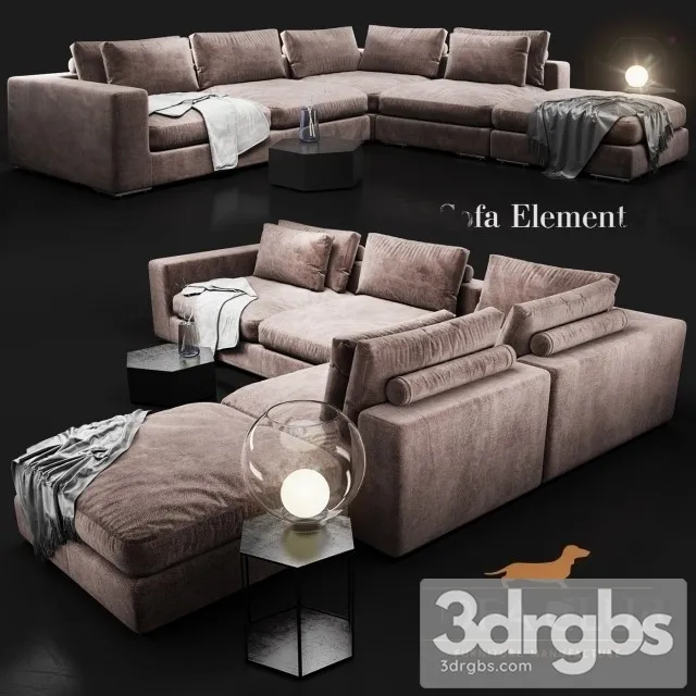 Element DFA Club Sofa 3D Model Download Element DFA Club Sofa 3D Model Download