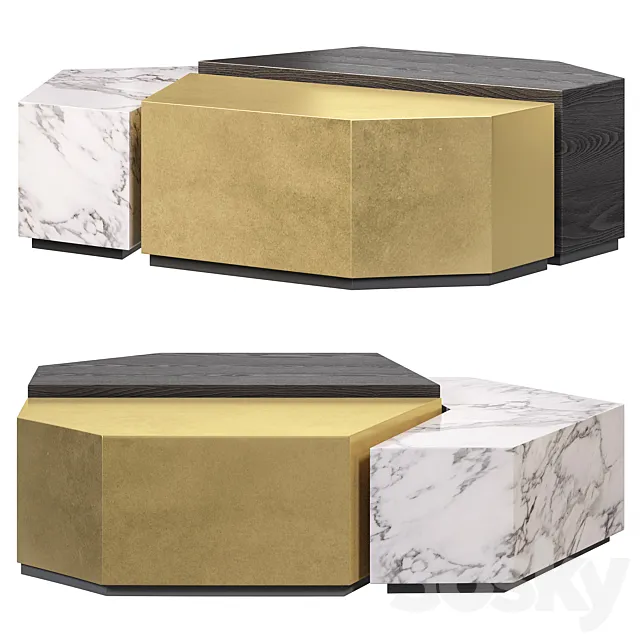 ELEMENT MARBLE TABLE by bakerfurniture 3D Model ELEMENT MARBLE TABLE by bakerfurniture 3D Model