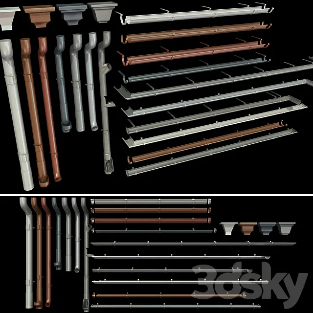 Elements of the drainage system 3D Model