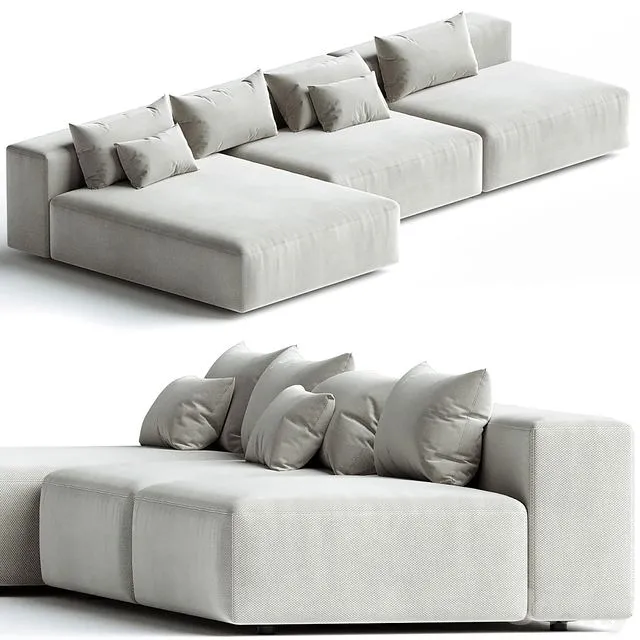 Eleonore 360x170cm modular sofa 3D Model