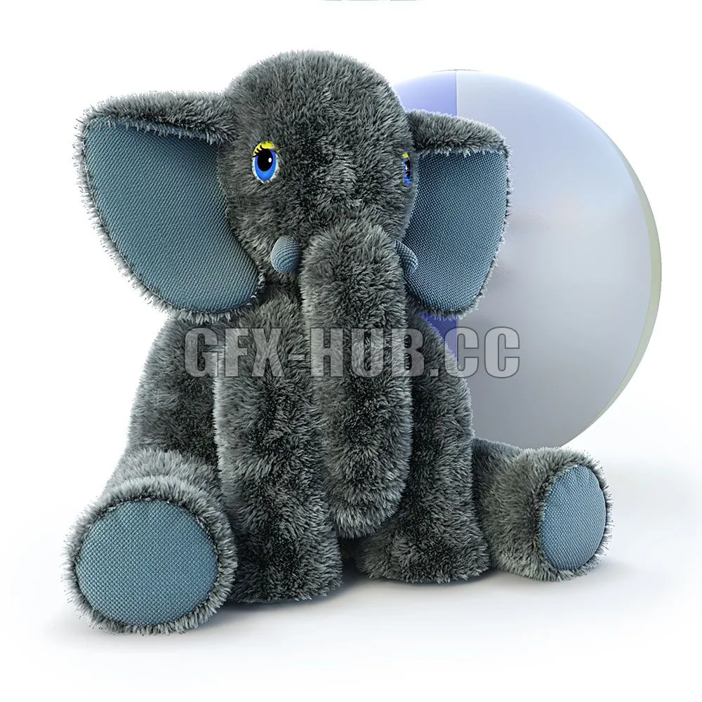 Elephant and Ball 3D Model Elephant and Ball 3D Model