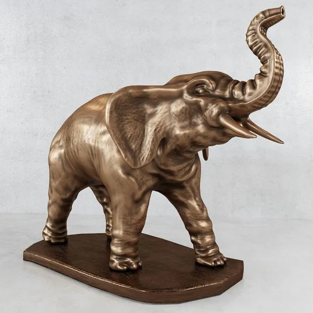 Elephant Figurine 3D Model Elephant Figurine 3D Model