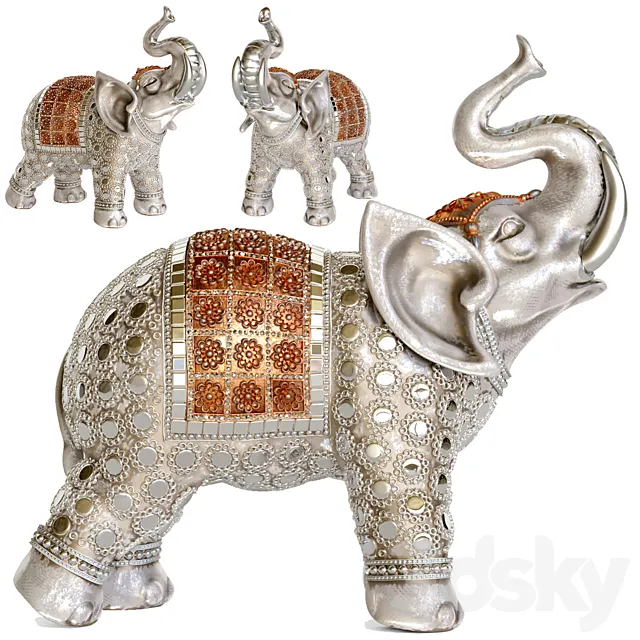 Elephant figurine. Elephant 3D Model