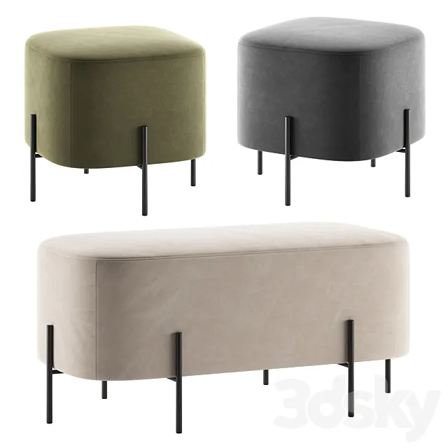 ELEPHANT | Pouf and Bench by Sancal 3D Model