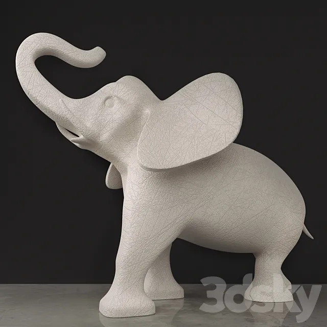 Elephant statue 3D Model Elephant statue 3D Model