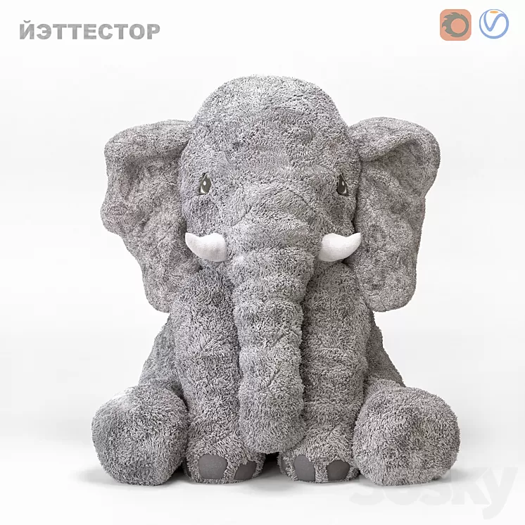 ELEPHANT YETTESTOR IKEA 3D Model ELEPHANT YETTESTOR IKEA 3D Model
