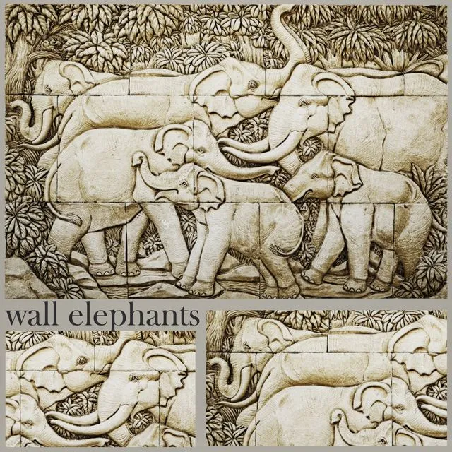 Elephants 3D Model