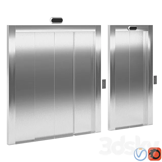 Elevator doors 3D Model Elevator doors 3D Model