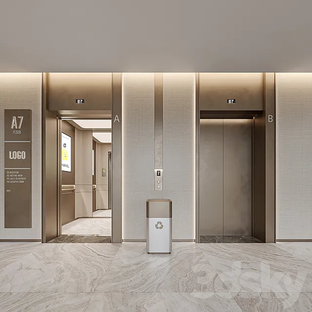 Elevator Lobby Design 04 Free Download