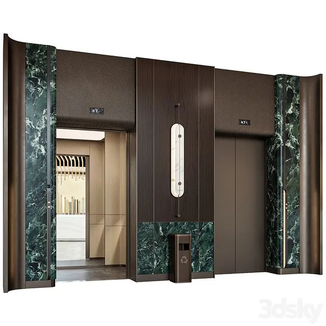 Elevator Lobby Design 21 3D Model