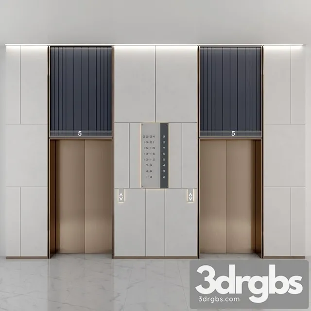 Elevator Lobby Design 3 3D Model Download