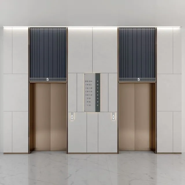 ELEVATOR LOBBY DESING 3 3D Model ELEVATOR LOBBY DESING 3 3D Model