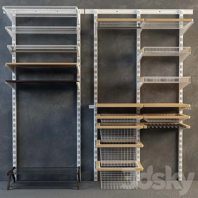 Elfa dressing system 3D Model Elfa dressing system 3D Model
