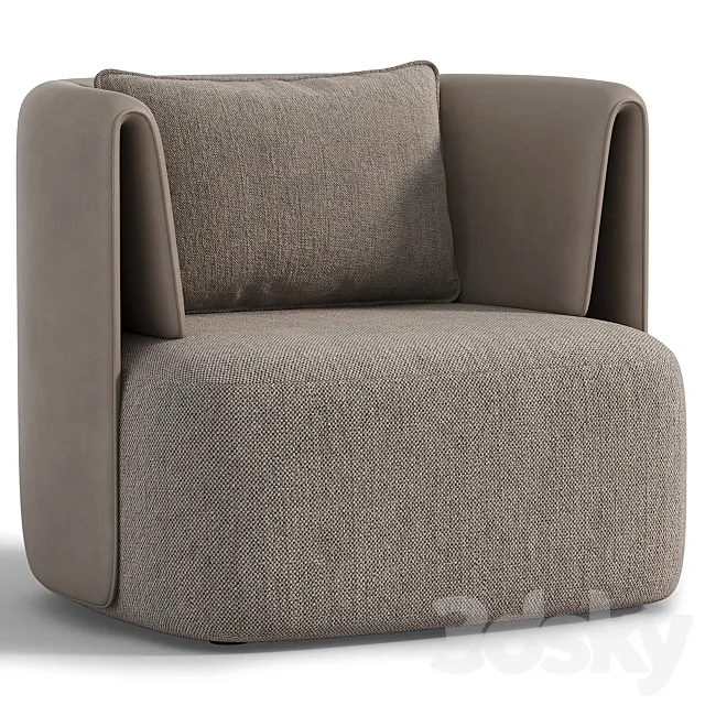 Elio Swivel Barrel Chair 3D Model Elio Swivel Barrel Chair 3D Model