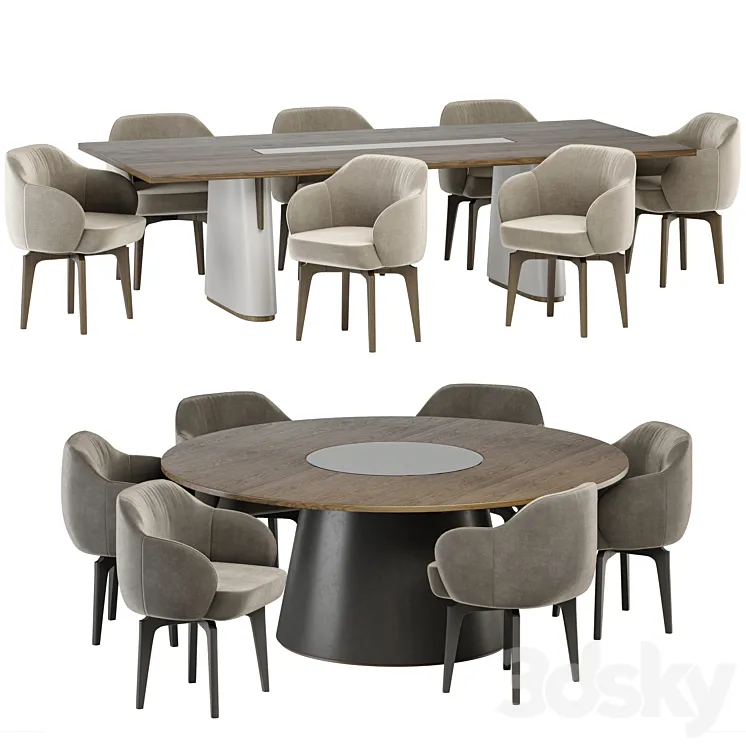 Elisa dinning set 3D Model Free Download