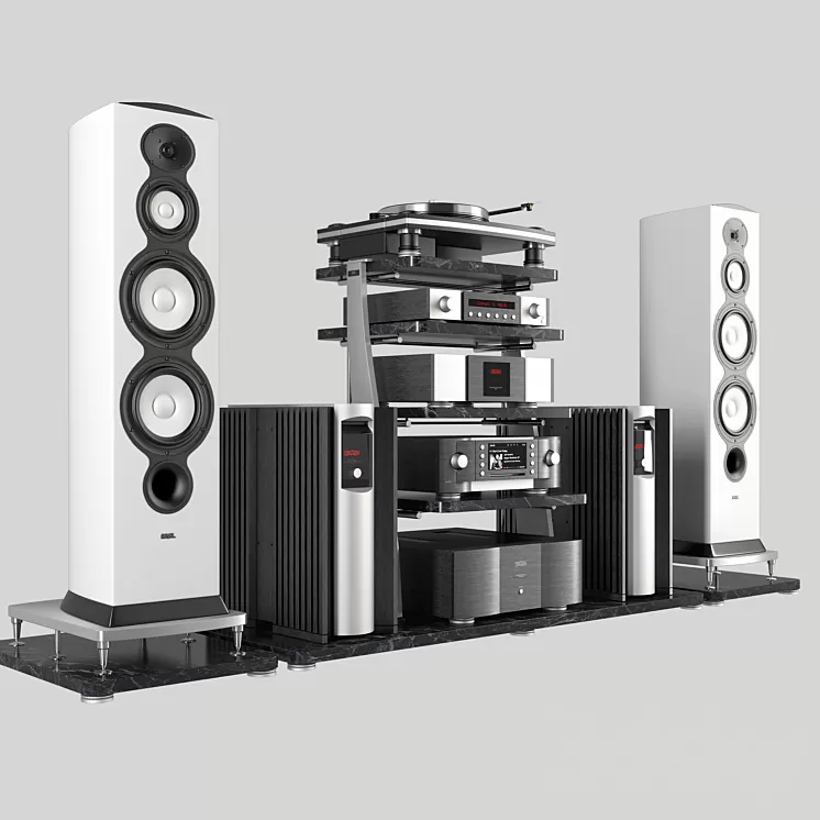 Elite Hi-End audio system from Mark-Levinson and Revel 3D Model