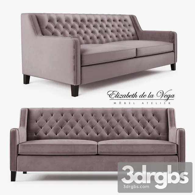 Elizabeth De La Vega Sofa 3D Model Download Elizabeth De La Vega Sofa 3D Model Download