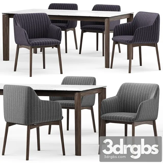 Elle chair and alpha table – calligaris 2 3D Model Download Elle chair and alpha table – calligaris 2 3D Model Download