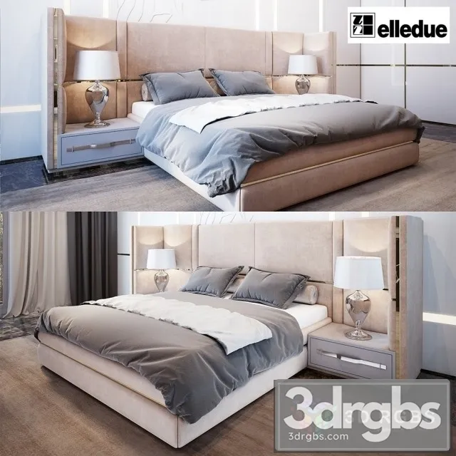 Elledue Ulysse Bed 3D Model Download