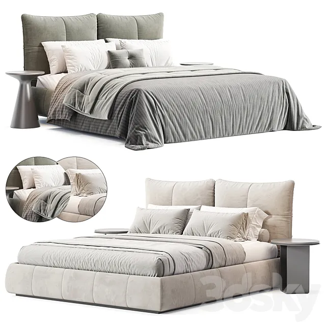 Ellelle Bed by la Falegnami 3D Model Ellelle Bed by la Falegnami 3D Model