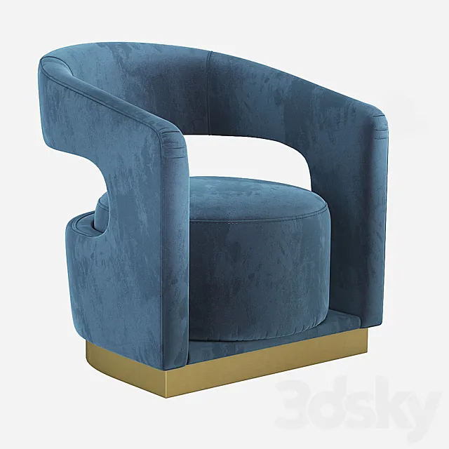 Ellen Accent Chair Essential Home 3D Model