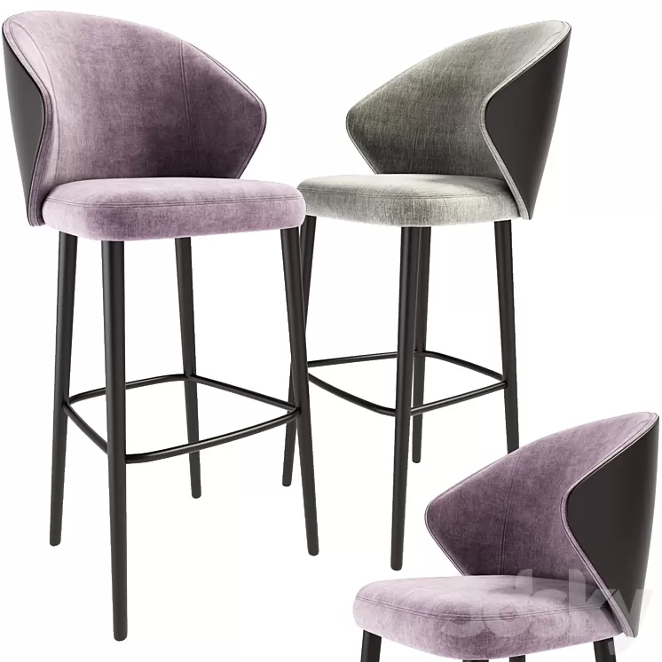 Ellen bar stool astele 3D Model Ellen bar stool astele 3D Model