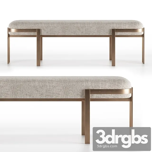 Elliot Bench By Kelly Wearstler 2 3D Model Download