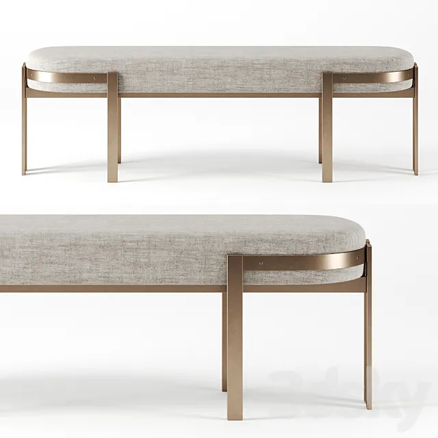 Elliot Bench by Kelly Wearstler 3D Model Elliot Bench by Kelly Wearstler 3D Model
