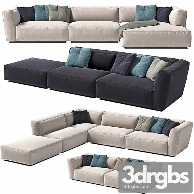 Elliot verzelloni sofa 2 3D Model Download Elliot verzelloni sofa 2 3D Model Download