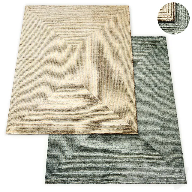 Ellipse Hand-Knotted Wool Rug RH Collection 3DModel