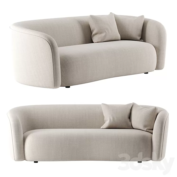 Ellipse Sofa 3 seater by Ethnicraft 3D Model Ellipse Sofa 3 seater by Ethnicraft 3D Model