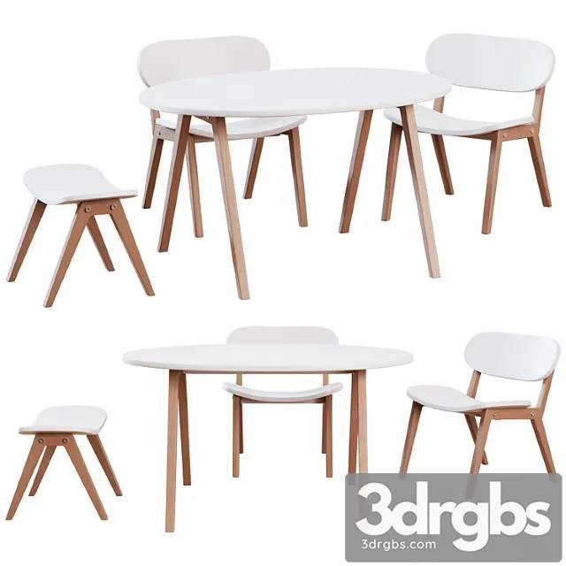 Ellipse table and chair classic Ellipse table and chair classic