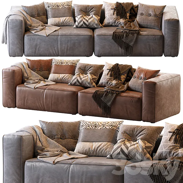 ?ello Taos Brown Right Arm Corner Sectional 3DModel ?ello Taos Brown Right Arm Corner Sectional 3DModel