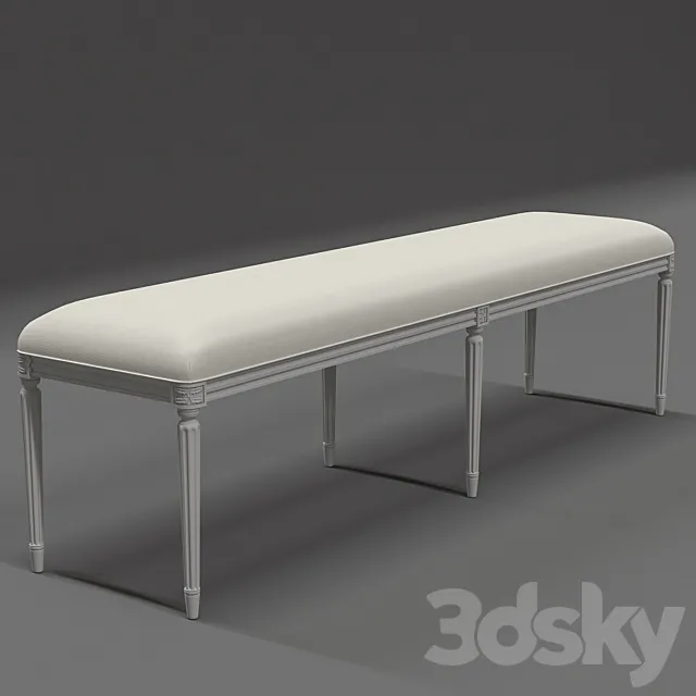 Eloquence® Grande Boudoir Bench 3DModel Eloquence® Grande Boudoir Bench 3DModel