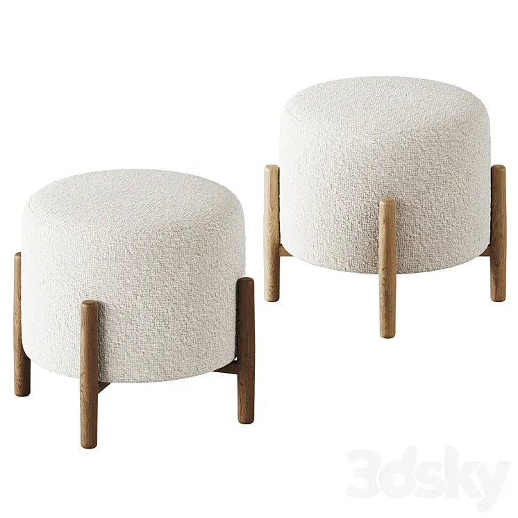Elroy Sherpa Ottoman by Studio McGee 3D Model Free Download Elroy Sherpa Ottoman by Studio McGee 3D Model Free Download