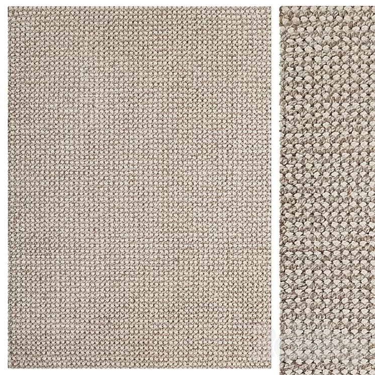 Elsie Wool & Jute Rug 3D Model Elsie Wool & Jute Rug 3D Model