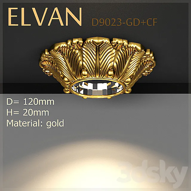 ELVAN D9023-GD + CF 3DModel