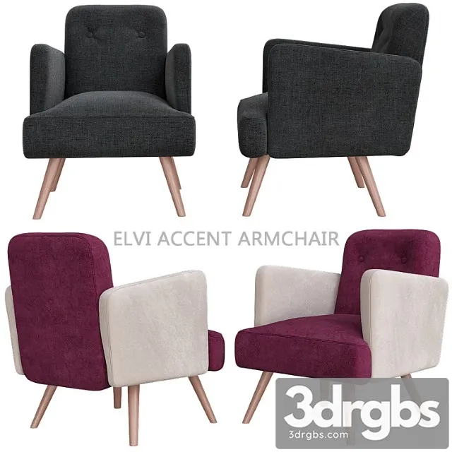 Elvi Accent Armchair 3D Model Download Elvi Accent Armchair 3D Model Download