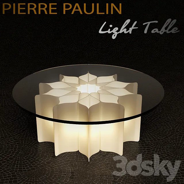 ELYSEE LIGHT TABLE BY PIERRE PAULIN 3D Model
