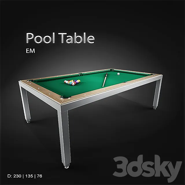 EM _ Pool Table 3DModel
