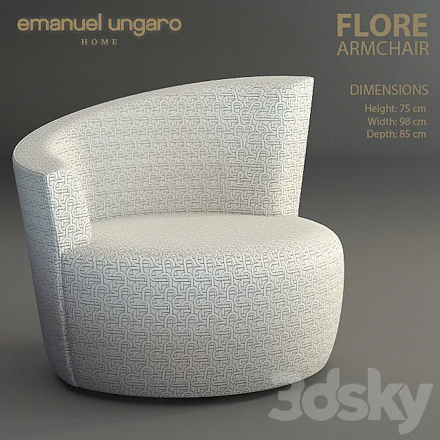 EMANUEL UNGARO FLORE Armchair | Chair 3D Model